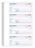 Adams Money and Rent Receipt Book, 7.63 x 11 Inch, Spiral