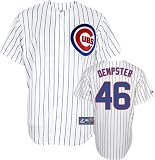 Ryan Dempster Jersey: Adult 2010 Majestic Home Pinstripe Replica #46 Chicago Cubs Jersey - Small