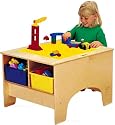 Kydz Yellow Top Lego Table with Color Tubs