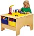 Kydz Yellow Top Lego Table with Color Tubs