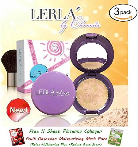 3 Packs of Lerla By Chomnita Translucent Powder[Get Free Tomato Facial Mask]