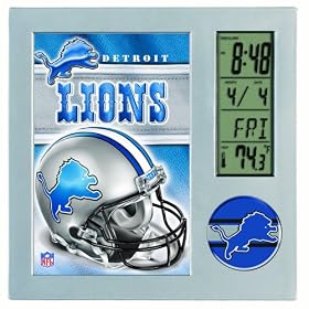 NFL Detroit Lions Digital Desk Clock