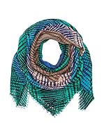 Marc by Marc Jacobs Fular Blurred Dot Silk Cashmere (Turquesa / Verde / Rosa)