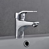 Auralum 洗面水栓 ツーホールタイプ エコシングル 取り替え用シングルレバー混合栓 節約 水道 取替