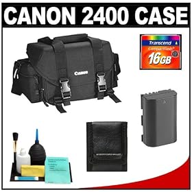 Canon 2400 Digital SLR Camera Case - Gadget Bag + 16GB Card + LP-E6 Battery + Accessory Kit for EOS 60D, 7D, 5D Mark II Digital SLR Cameras