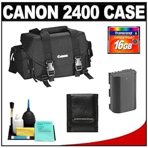 Canon 2400 Digital SLR Camera Case - Gadget Bag + 16GB Card + LP-E6 Battery + Accessory Kit for EOS 60D, 7D, 5D Mark II Digital SLR Cameras Canon 2400 Digital SLR Camera Case - Gadget Bag + 16GB Card + LP-E6 Battery + Accessory Kit for EOS 60D, 7D, 5D Mark II Digital SLR Cameras