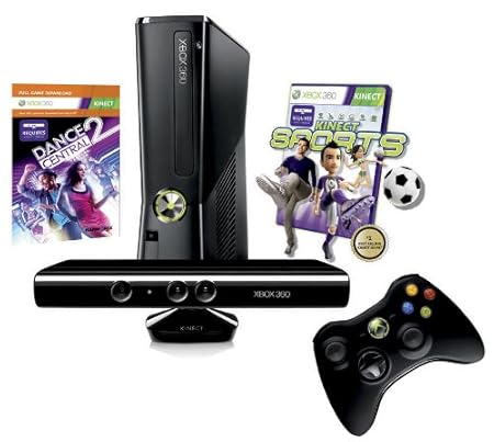 Xbox 360 250 GB Kinect + Kinect Sports + Dance Central 2 Bundle