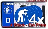 FOTOGRAF PHOTOGRAPH FOTO NUMMERNSCHILD Aufkleber Autoaufkleber 4er Set