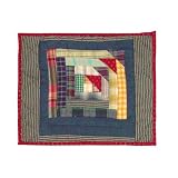 Wild Goose Log Cabin, Crib Toss Pillow 12X16