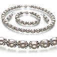 PearlsOnly MarieAnt White 8-9mm AA Freshwater Pearl Set