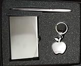 Lavanaya Silver.in Office Set (1 Pen , 1 Key Ring, 1 Visiting Card Holder) RS.399 (67.00% Off) - Amazon