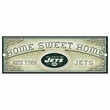 NFL New York Jets 6-by-17 Wood "Home Sweet Home" Cross Stitch Sign