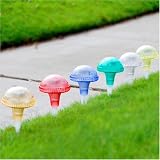 Ce Certified Ultra Bright Wireless Iridescent Mushroom Color Changing Solar Lights - 6 Pcs