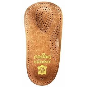 Pedag 179 Holiday 3/4 Leather Ultra Light, Thin, Semi-Rigid Orthotic with Metatarsal Pad, Arch Support and Padding at the Heel, Tan