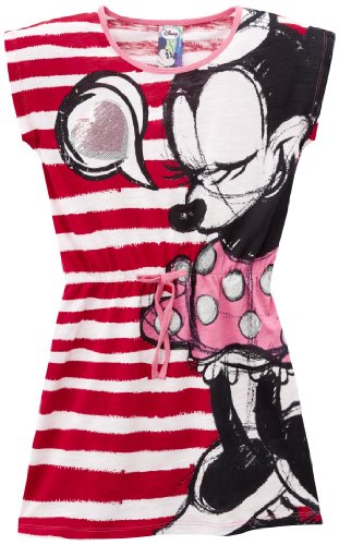 Desigual Girls 7-16 Smitten Minnie Striped Cap Sleeve Dress