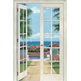 French Patio Doors Villa Seaside Resort Wall Mural