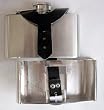 Mens Leather Strap Liquor Flask Metal Belt Buckle