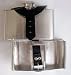 Mens Leather Strap Liquor Flask Metal Belt Buckle