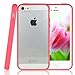 iPhone 5 Case, JETech® Apple iPhone 5/5S Case Bumper Shock-Absorption Bumper and Anti-Scratch Clear Back for iPhone 5/5S (1- Red/Pink)