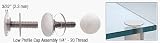 CRL Satin Chrome Low Profile Standoff Cap Assembly for 3/4 Standoff Bases