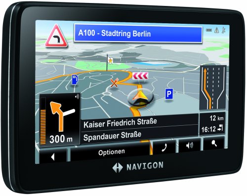NAVIGON 7310 Navigationssystem (10,9 cm (4,3 Zoll) Display, Europa 40, TMC, Panorama View 3D, Sprachsteuerung)