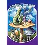 Alice In Wonderland Caterpillar Pot College Art Poster Print - 24" X 36"