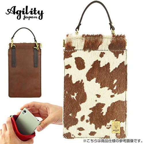 AGILITY affa paint ROE extended fur genuine leather smartphone pouch (Cow)