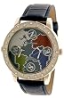 Blingster Iced Out 2 Time Zone World Map Floating Diamonds Watch Model 5337-2