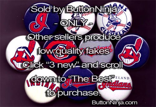 Set of 10 Cleveland Indians Pins 1.25
