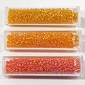 SG Paris - Rue De La Perle - Perles En Verre/Rocaille 2Mm 3 Tubes De 7Gr Chacun En Camaieux/Orange Ab