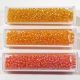 SG Paris - Rue De La Perle - Perles En Verre/Rocaille 2Mm 3 Tubes De 7Gr Chacun En Camaieux/Orange Ab