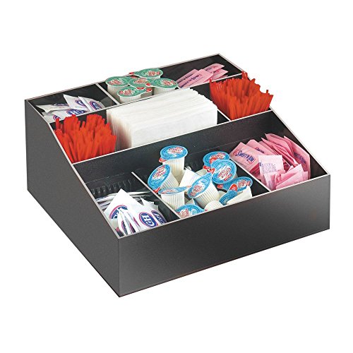 Cal-Mil 1260 Adjustable Condiment Organizer, 12" Width x 12" Depth x 5.5" Height, Black