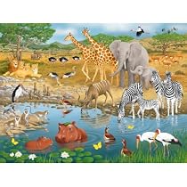 African Animals Super Sized Floor Jigsaw Puzzle 24pc