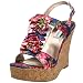 Steve Madden Women's Quantumm Slingback T-Strap Wedge,Floral Multi,5.5 M US