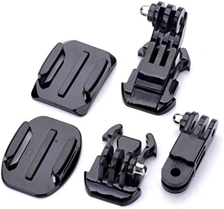 TOZ Grab Bag of Mounts Kit for Gopro Hero 4 3+ 3 2 1 GoPro Accessories Kit 3 way Pivot Arm J Hook Buckle Quick Release Buckle Bracket Mount Flat Curved Mount and 3M Sticky Pads