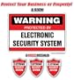 SECURITY SYSTEM SIGNS ~1 Sign & 3 Free Decals~ alarm