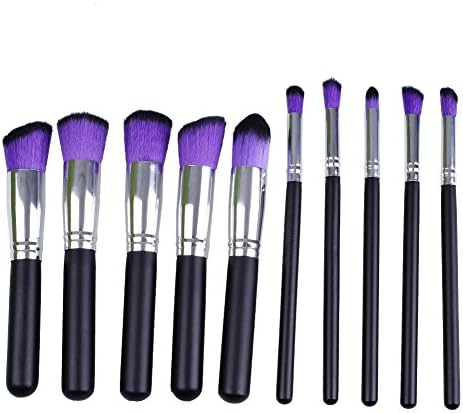 Maquita 10Pcs Premium Synthetic Kabuki Makeup Brush Set Cosmetics Foundation Blending Blush Eyeliner Face Powder Brush Makeup Brush Kit