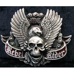 REBEL RIDER Motocycle Buckle G�rtelschnalle NEU USA