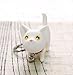 White PVC Cute Cat Key Chain Kitten Key Ring Bag Ornament Nice Gift