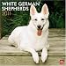 German Shepherds, White 2011 Square 12X12 Wall