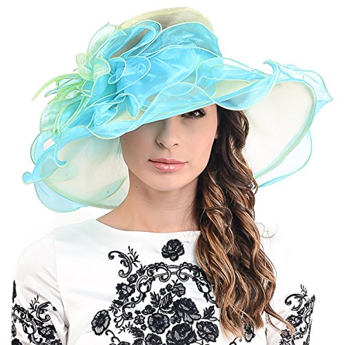 Two-tone Tea party Kt Derby Church Hat Wedding Dress Hat Bridal Shower 037db