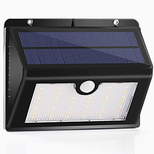 [bright 44 led 2 color light] intelligent solar powered…