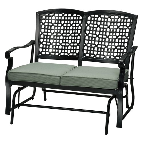 Outdoor Patio Home Conservatory Blue 2-Person Glider