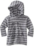 Charlie Rocket Baby-Boys Infant Stripe Frog Hoodie