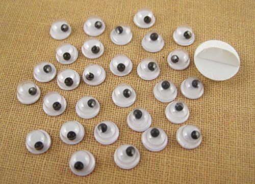 4mm 2000pcs DIY Wiggle Eyes Plastic Eyes Doll Toy with Self-adhesive