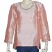 Womens Pink Shirt Silk Long Sleeve Top Blouse Embroidery Size L