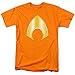 Justice League Of America DC Comics Aquaman Classic Logo Adult T-Shirt,X-Large,Orange