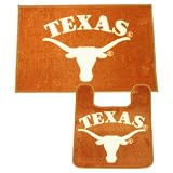 Texas Longhorns Bath Mat Set (Shower Rug, Toilet Bowl Rug)