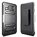 Galaxy S6 Case, CellBee® [Rigid Armor]Dual Layer Heavy Duty Holster (Built-in Credit Card Slot Clip) Case with Kickstand and Locking Belt Swivel Clip - Retail Packaging Warranty Applied (Rigid Metal)