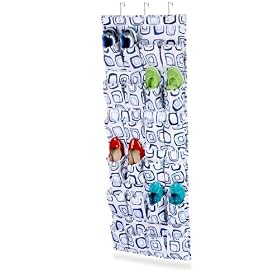 Honey-Can-Do SFT-01561 Over The Door Shoe Organizer/Storage Rack, Blue/WhiteHoney-Can-Do Over The Door Shoe Organizer/Storage Rack